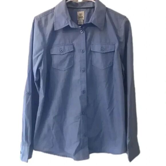 Izod Other - IZOD Mens Blue Button Down Long Sleeve Top Size Medium